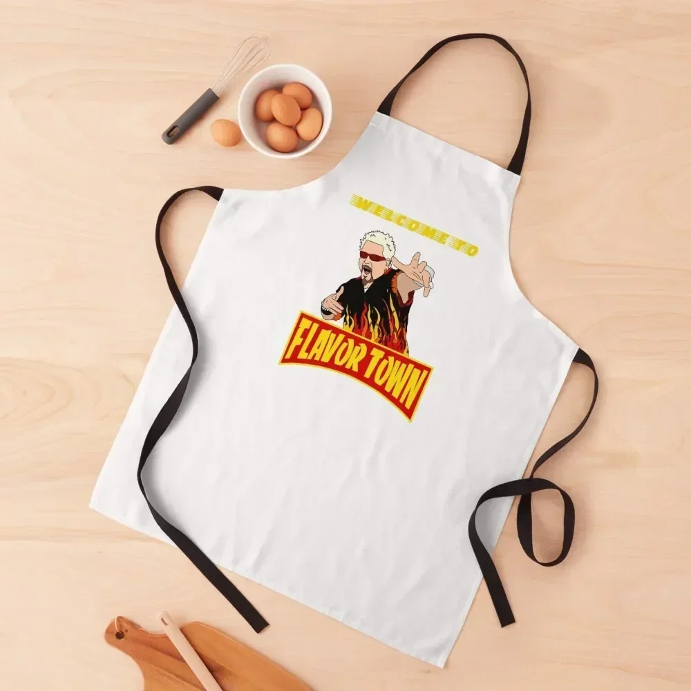 

welcome to flavor town Apron Kitchen Household Items Kitchen Novel Kitchen Accessories Home Supplies household woman Apron