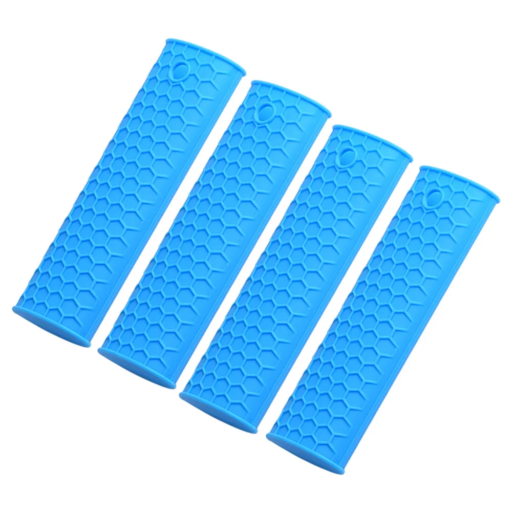 

4Pcs Handle Potholder Silicone Pot Cover Heat Insulated Grip for Hot Cookware Kitchen Silicone Handle Holder