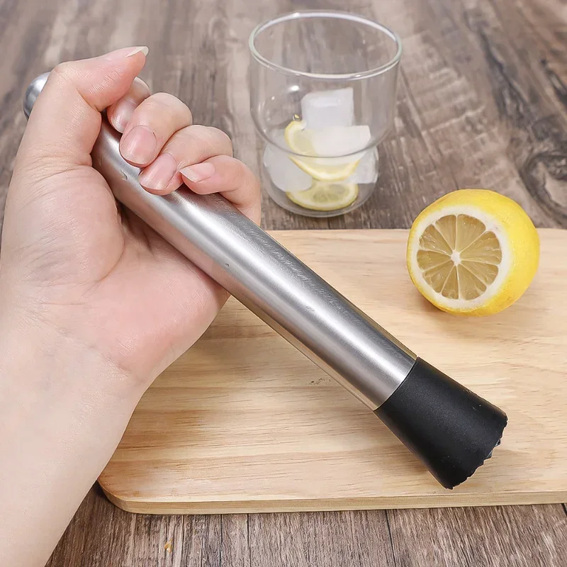 Fruit Lemon Muddle Pestle Stainless Steel Crushed Ice Hammer Multifunctional Popsicle Sticks Cocktail Swizzle Stick Bar Tools