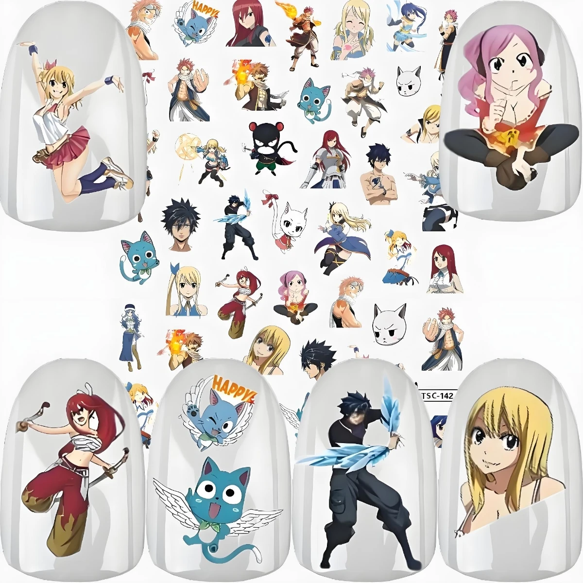 

TSC-142 FAIRY TAIL, フェアリーテイル,Anime 3d Nail Art Stickers Nail Stickers