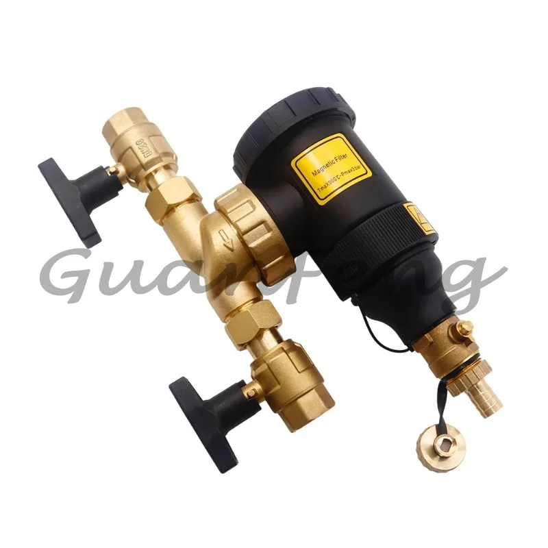 Automatic magnetic filter for household use, suitable for water and floor heating systems, brass material, 110-230V
