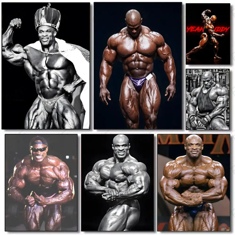 Powerful Athlete Sportsman R-Ronnie Coleman Poster Painting Wall Art Mural for Living Room Home Decor and Gifts