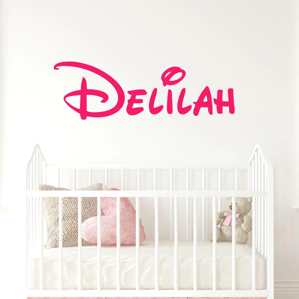 1pc Cartoon Personalize Custom Name Delilah Wall Sticker Wall Decal Sticker Home Decor For Hallway Decoration Accessories