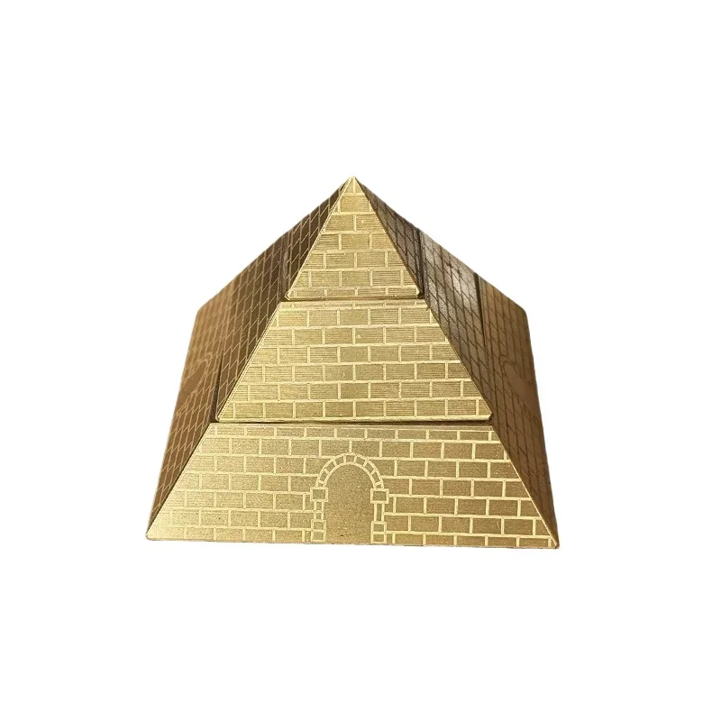 Brass pyramid tabletop ornament