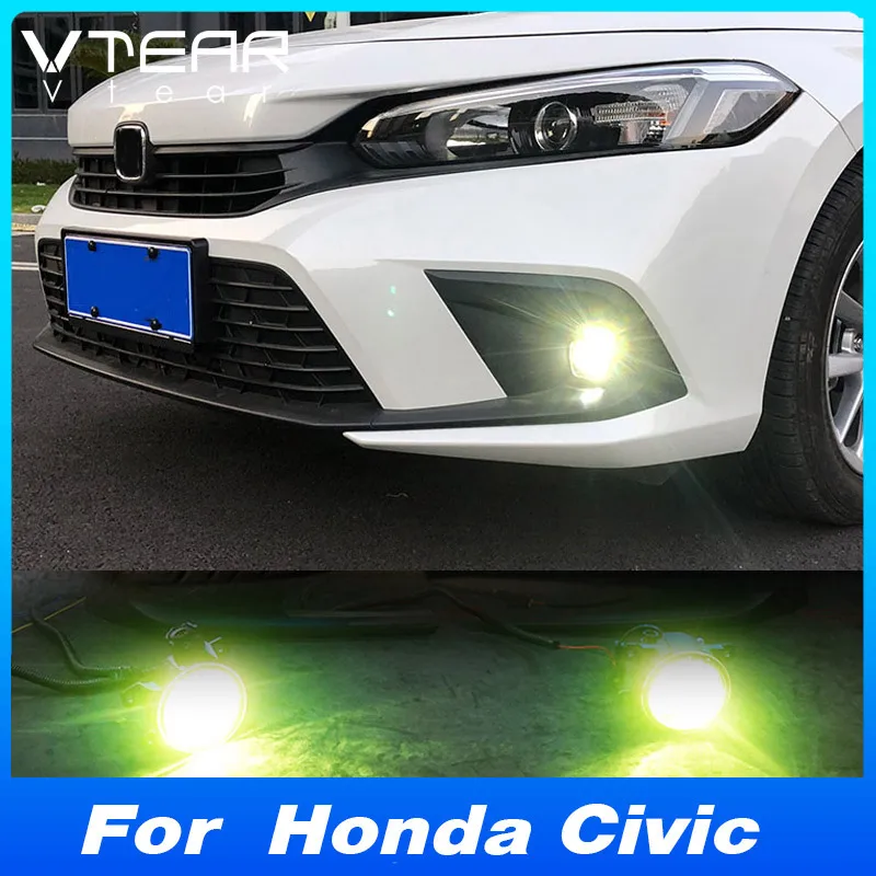

For 11th Honda Civic Fc Fe City Led Fog Lamp Daytime Running Lights Signal Light，Car Exterior Modification Accessories 2016-2024