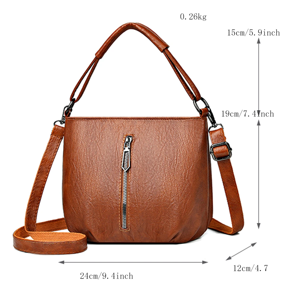 Luxury Multifunctional High Quality Leather Women Shoulder Bag Solid Color New Small Ladies Handbag Fashion Women Crossbody Bags