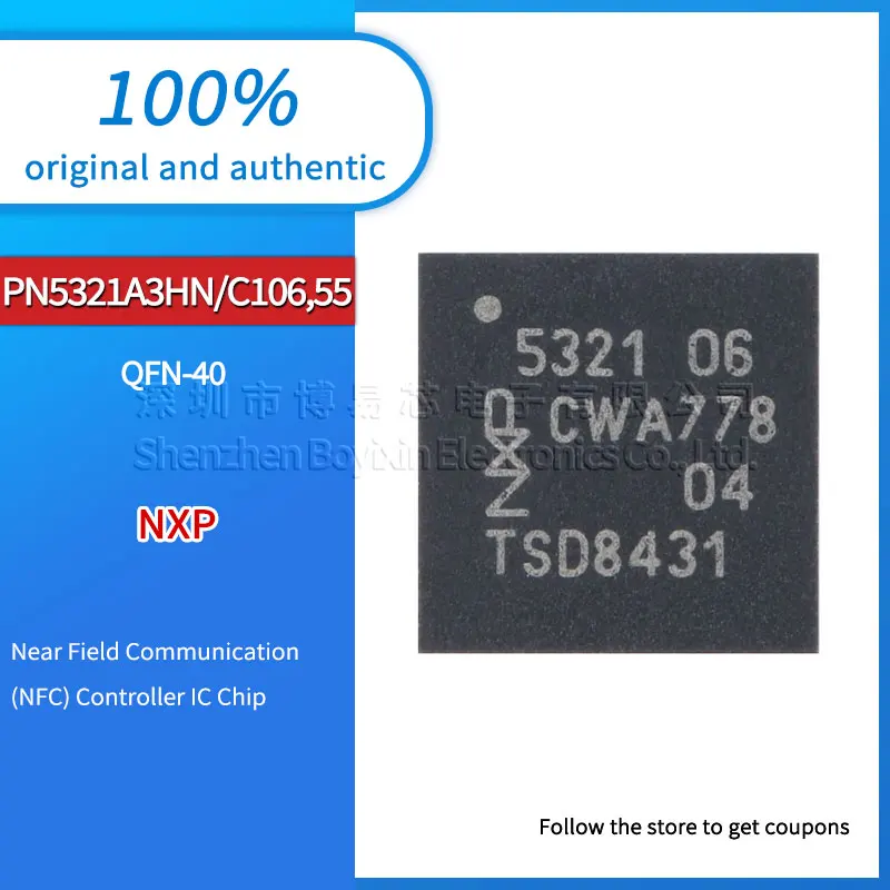 Original genuine PN5321A3HN/C106,55 QFN-40 NFC controller wireless transceiver