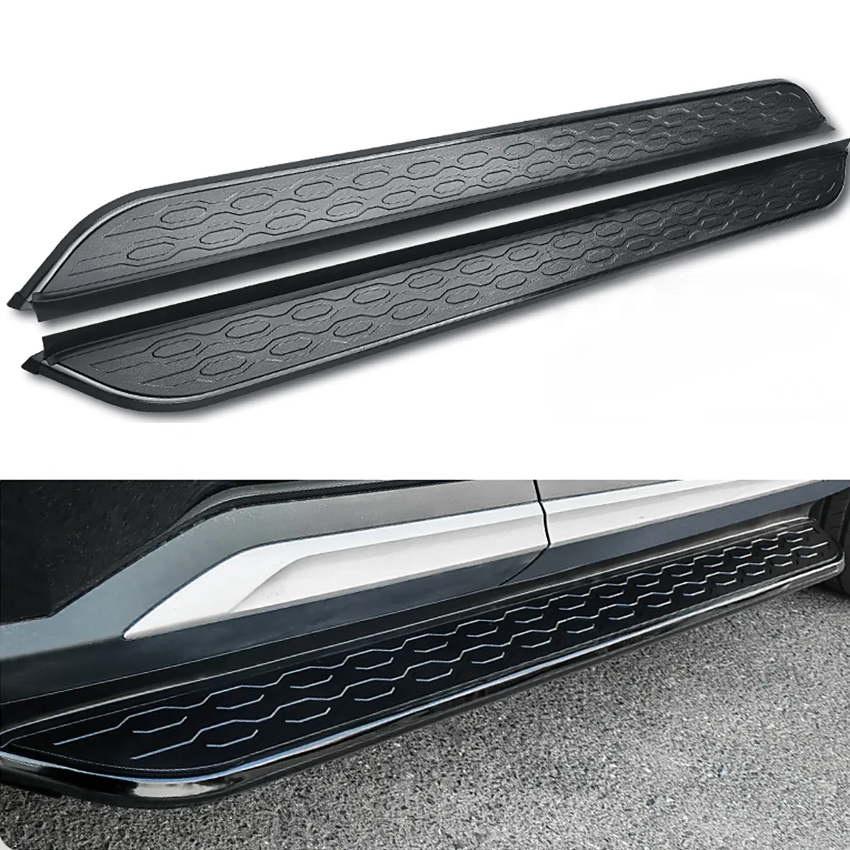 

New! 2pcs fit for Volvo XC90 2015-2024 Side Step Running Board Aluminium Pedal (with Brackets)