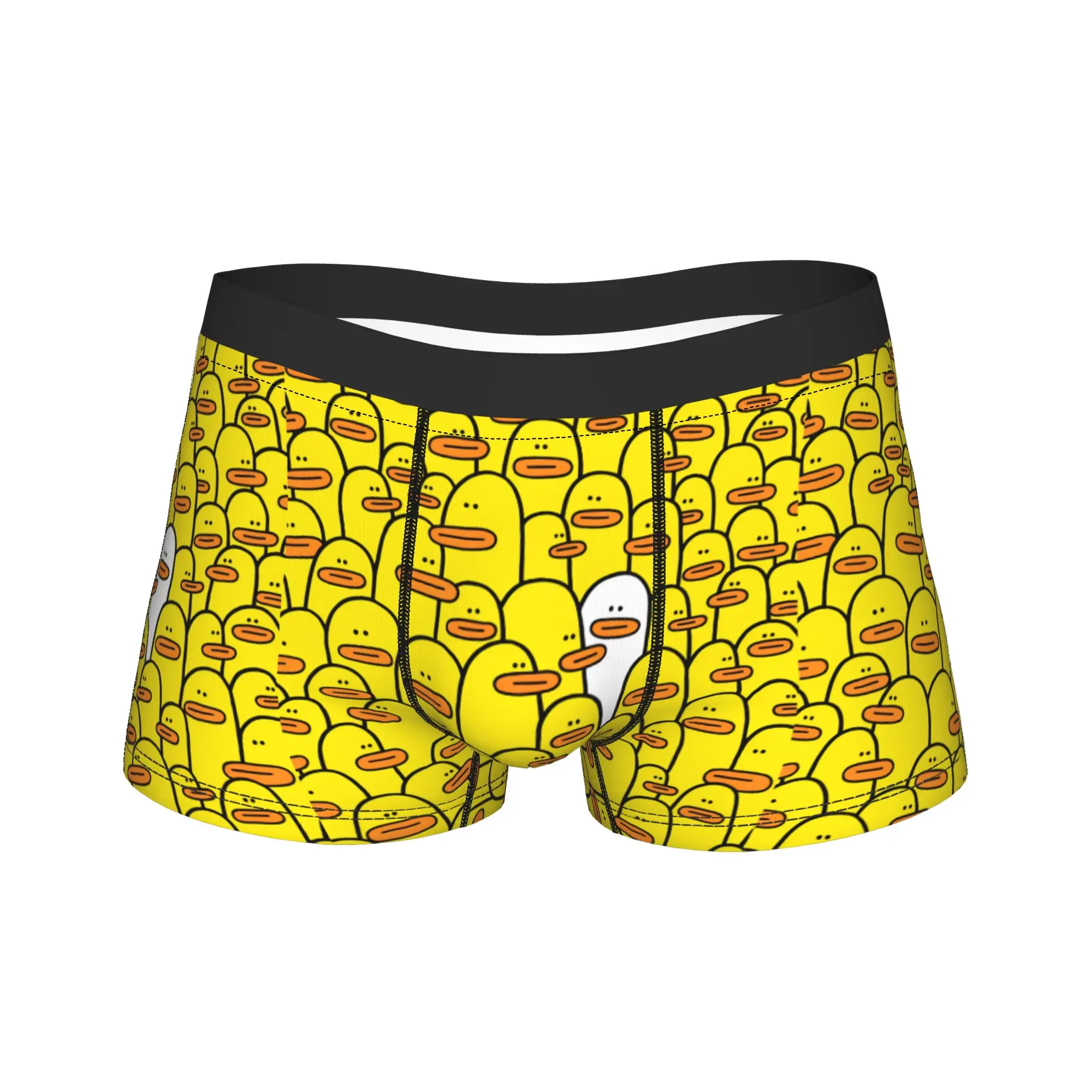 A Bunch Of Ducks That Are Standing In The Middle Of A Crowd Underwear Printing Boxershorts Trenky Male Underpants Boxer Brief