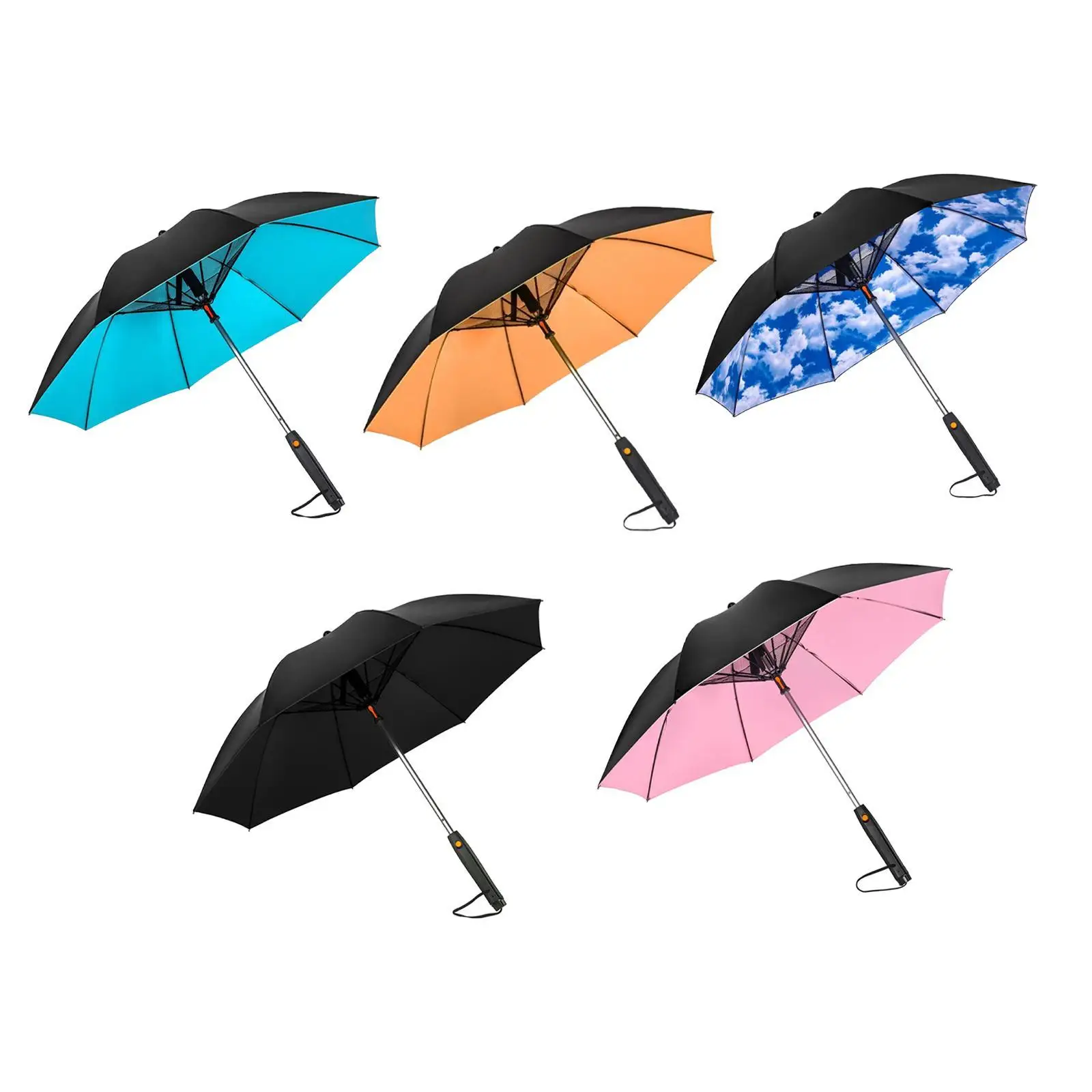 

Umbrella with Fan Creative Summer Golf Fishing Umbrella Sunny Rainy Umbrella for Outdoor Activities Camping Hiking Beach Trips