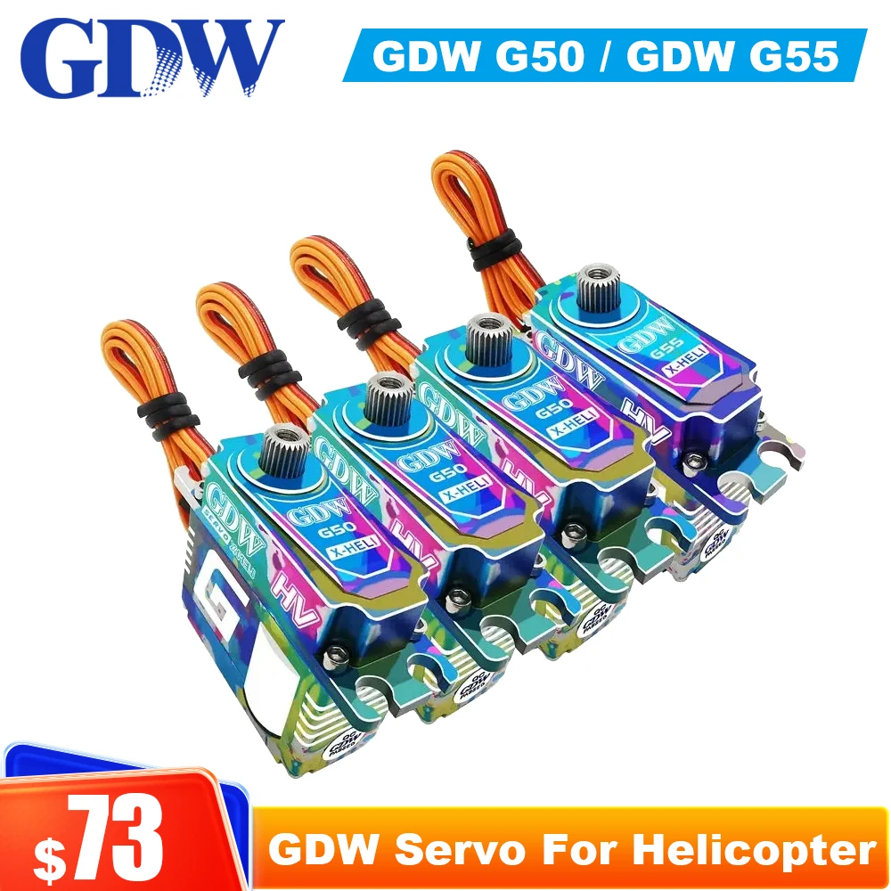 GDW G50 HV Servo GDW G55 HV Servo New Generation Competition High Speed Brush Full Size Digital Servo For Helicopter GDW Servo