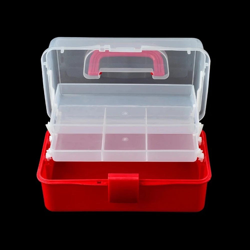 3 Layers Fishing Tackle Box Organizer Storage Box Cantilever Box Folding Tool Tackle Box Multipurpose Tool Storage Box