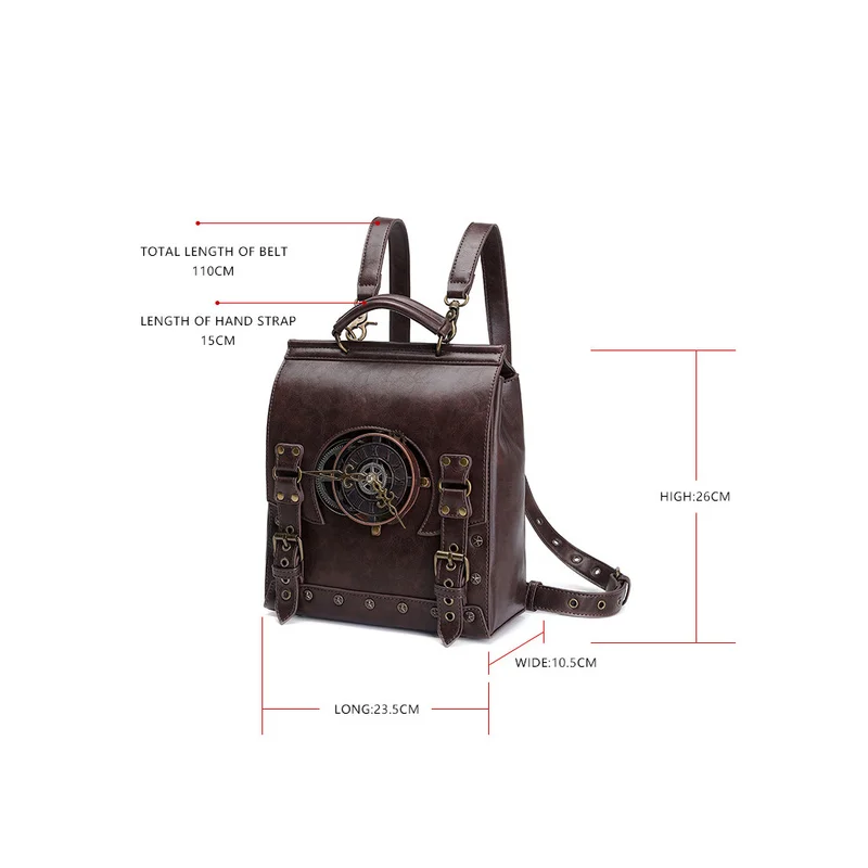 2026 New Fashion Leather Men Backpack Large Capacity Laptop Bag For Male Travel Steampunk Style Shoulder Bags Female Mochila