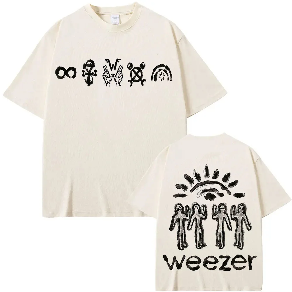 Weezer 2026 New Albums Pre-Release T-shirt Cotton Band tour Graphic Print Tees Fashion Women Men Casual Round Neck Tops Summer