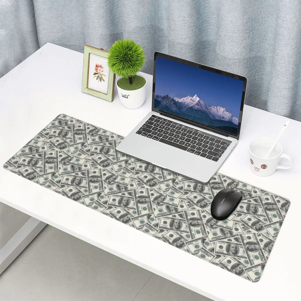 Large Mouse Pad Rich Money Novelty Dollars Gamer PC Laptop Mats Keyboard Carpet Computer Gaming Office Accessories Desk Mat
