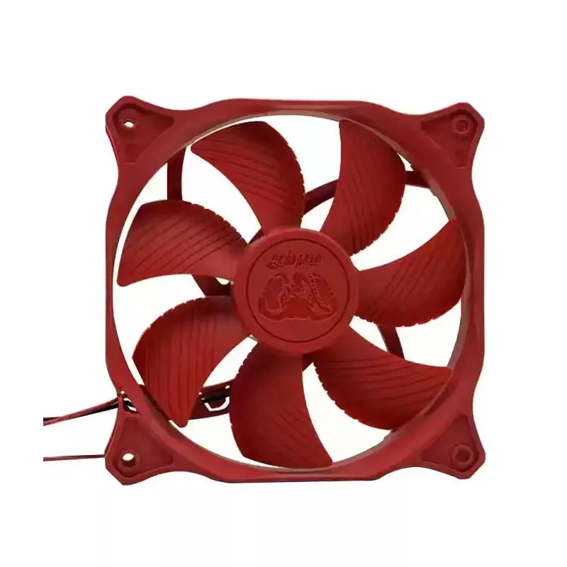 Ventilateur de boîtier PC Game Demon 120 mm, 12V, rouge, silencieux, 12025, 12 cm, pour ordinateur de bureau, grand 4 broches Molex, petit 3 broches, pour gaming et DIY