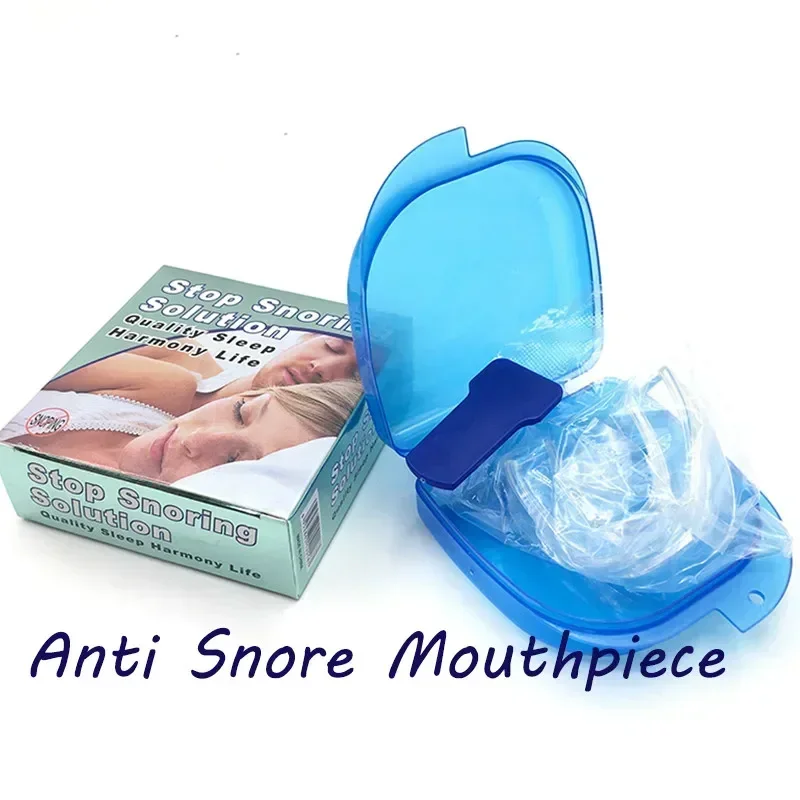 1Set Alat Bantu Tidur Anti Mendengkur, Pelindung Mulut Anti Apnea, Penyangga Bruxisme, Perangkat Perawatan Kesehatan