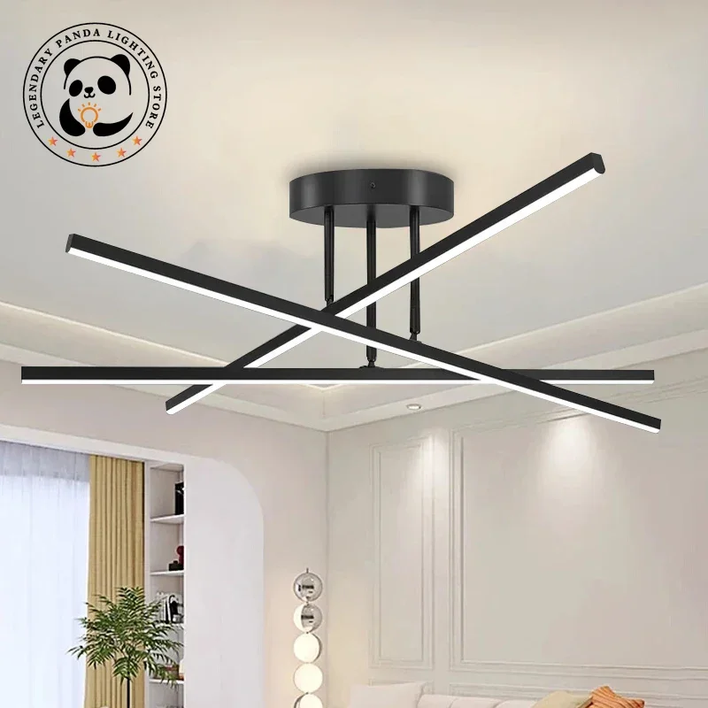 Nordic Modern Pendant Light Minimalist Metallic Luster Fixture Living Room Bedroom Dining Hall Home Decor LED Ceiling Chandelier