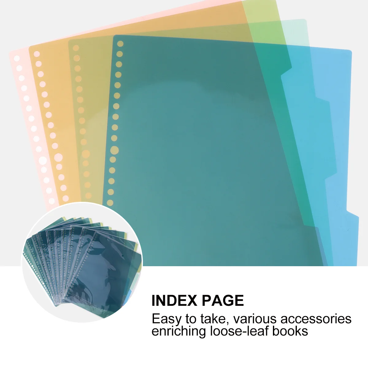 

5Sets Binder Dividers PP Tab Dividers for Office Notebook Document Organization Colorful Insertable Indexes