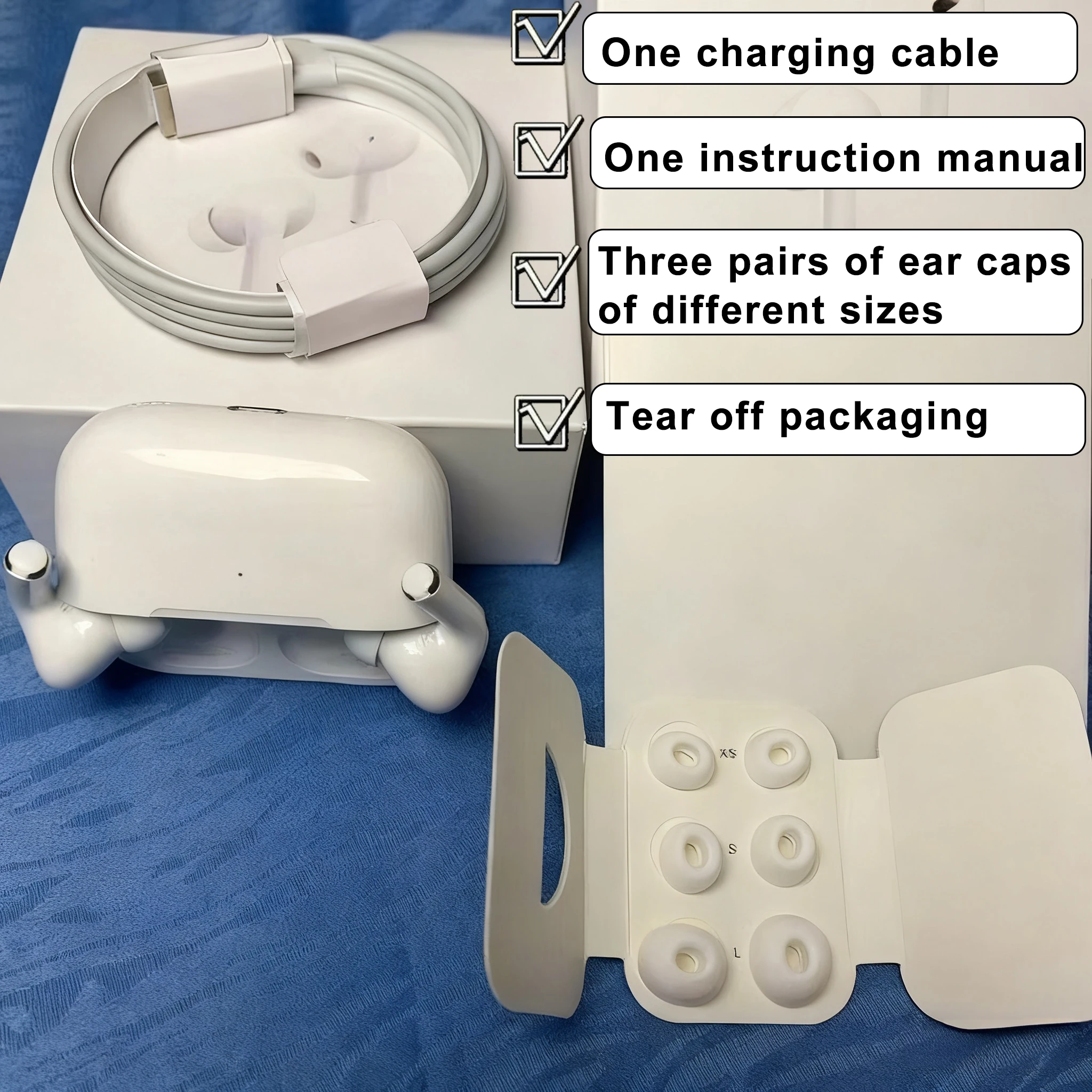 Беспроводные наушники с шумоподавлением, HIFI звук, спортивные наушники для ios-18 ANC Pro 2, беспроводные Bluetooth наушники, кабель типа USB-C