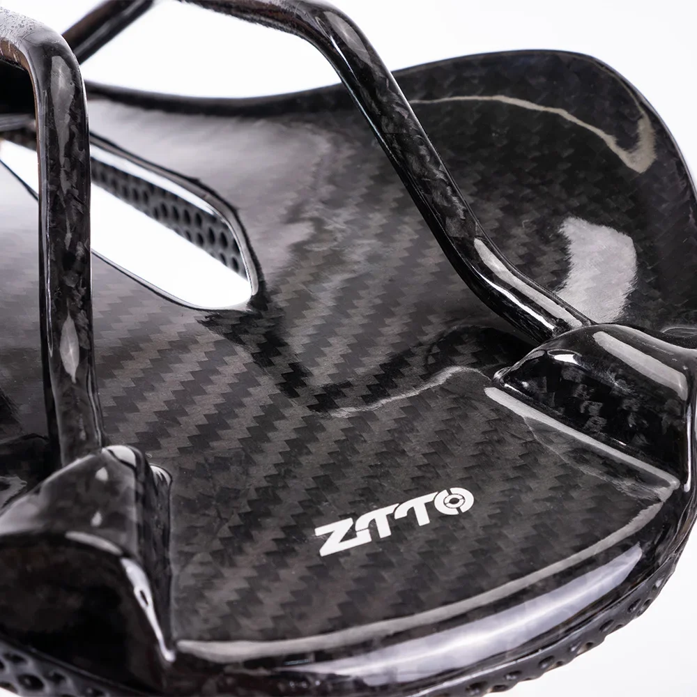 ZTTO Carbon Fiber Ultralight 3D Printed Bike Saddle Hollow Racing Comfortable Breathable Bicycle Seat MTB Mountain Road Cycling