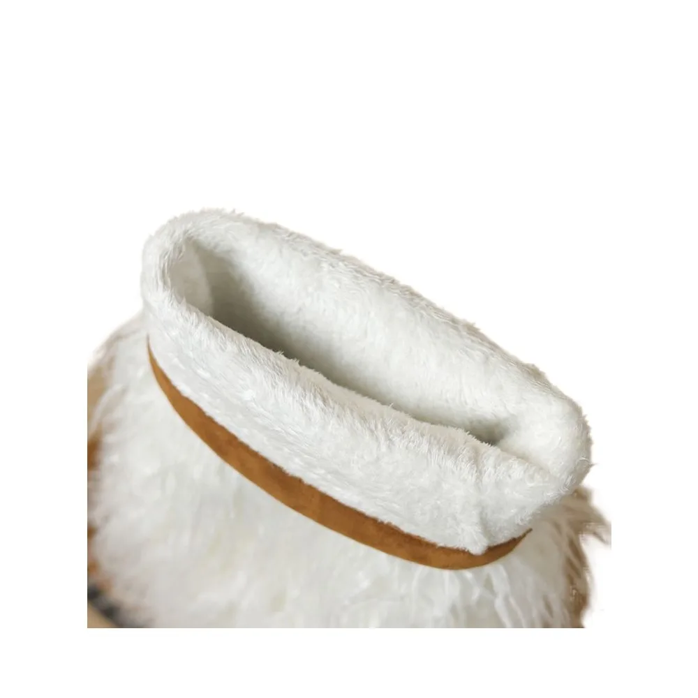 Winter Warm Furry Knee High Boots Women Suede Low Heel Faux Fur Long Boots Brown 34-43 124-11 view 3