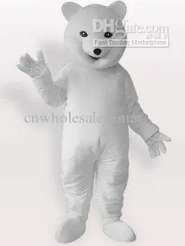 

New Adult Hot Sale Foam Cute White Polar Bear Fancy Cartoon Mascot Costume Plush Christmas Fancy Dress Halloween Mascot Costume