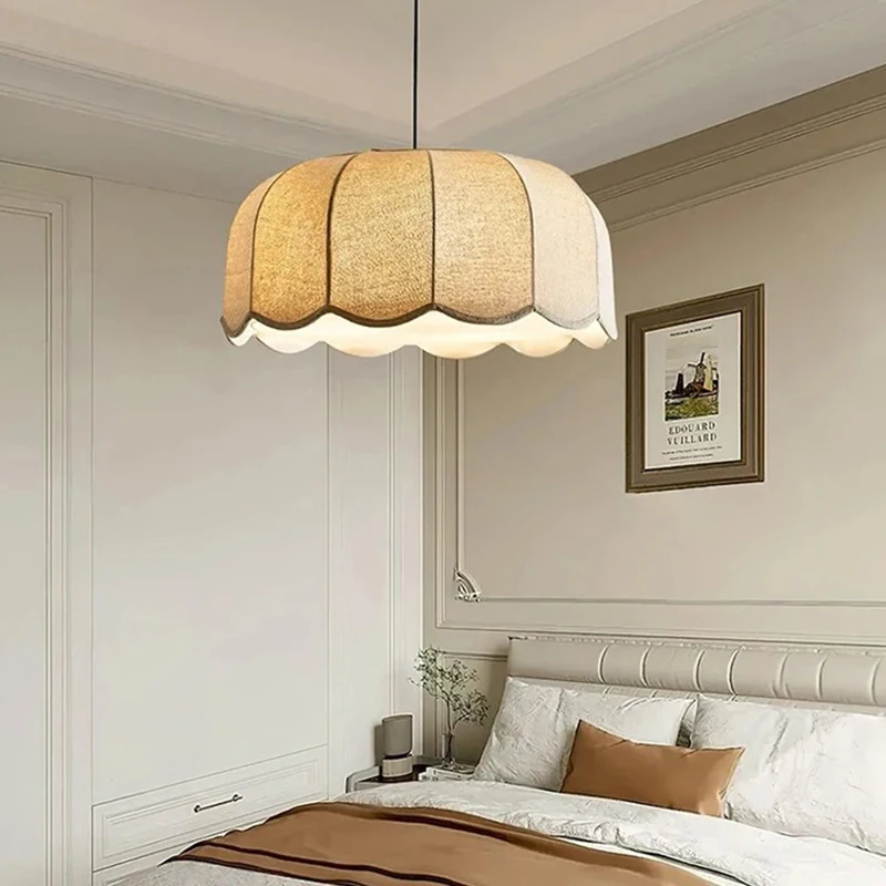 الشمال خمر قلادة ضوء اليابانية وابي سابي النسيج الثريا لمطعم غرفة نوم لوفت فندق متجر ديكور تركيبات #2