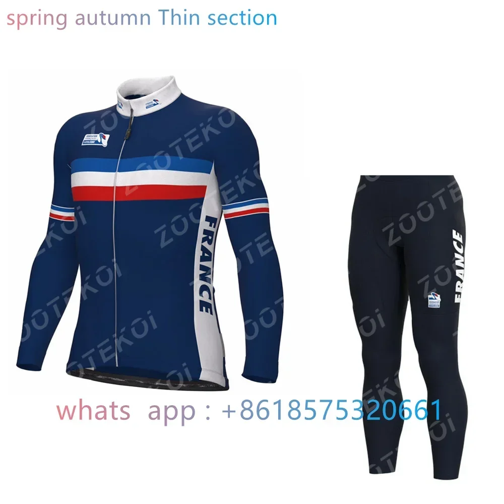 Camiseta de manga larga del equipo nacional francés, camiseta azul 2022, traje de ciclismo para hombre, camiseta de ciclismo Mtb, Mallot Ciclismo Hombre, primavera y otoño