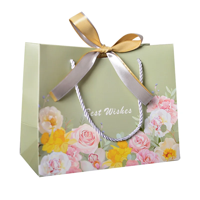 

Rose Gift Refreshing Portable Storage Paper Bag Delivery Ribbon