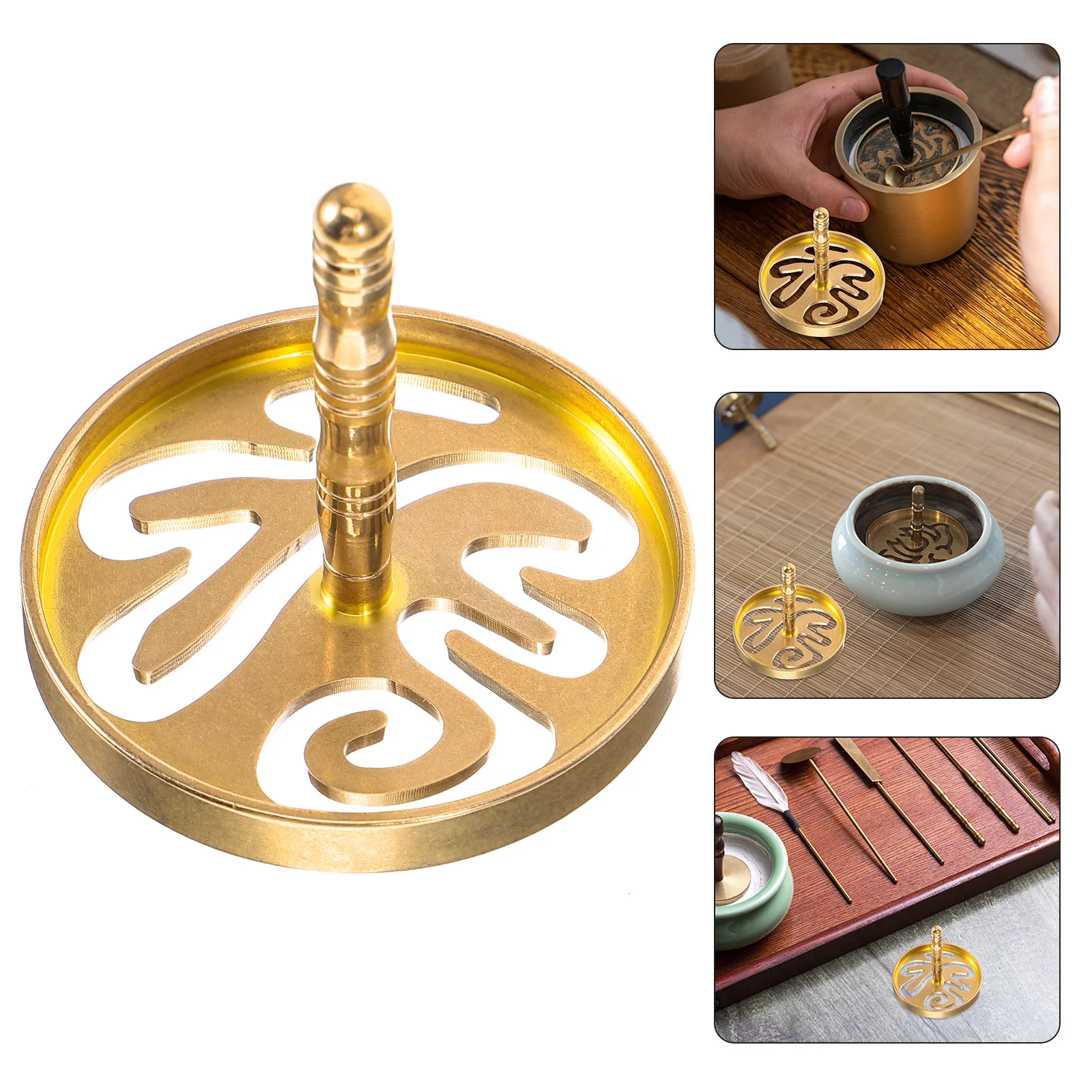 

Incense Press Mold Copper Creative Pattern Ergonomic Non-Slip Handles Living Room Office Bedroom Yoga Room DIY Incense Shaping