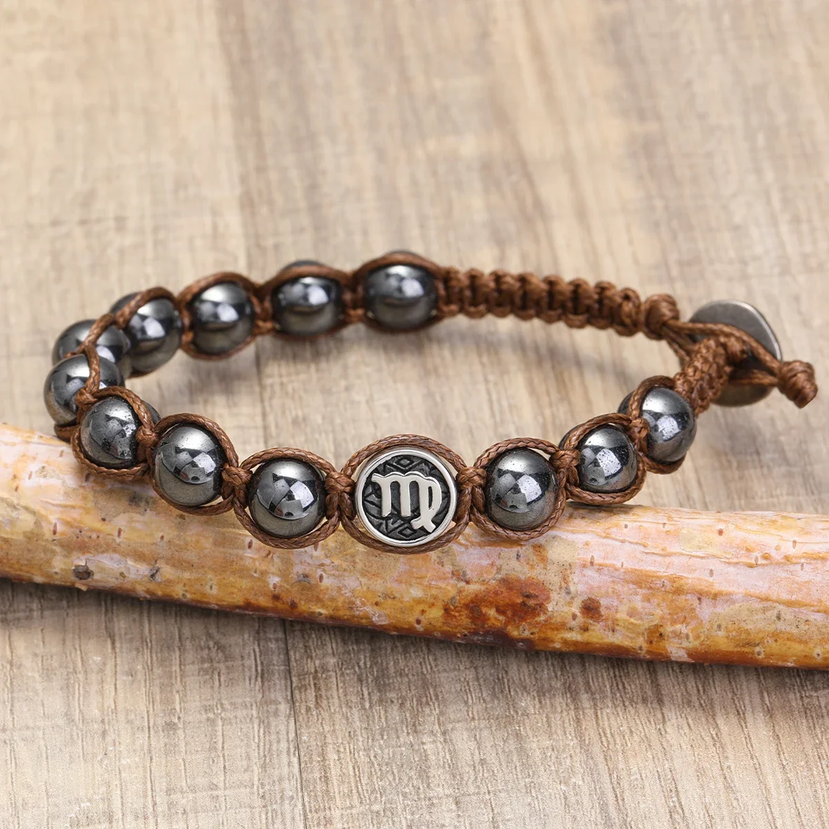 12 Zodiaco Bracelet Stainless Steel Accessory Bracelet 8mm Black Gallstone Men\'s Bracelets pulsera hombre