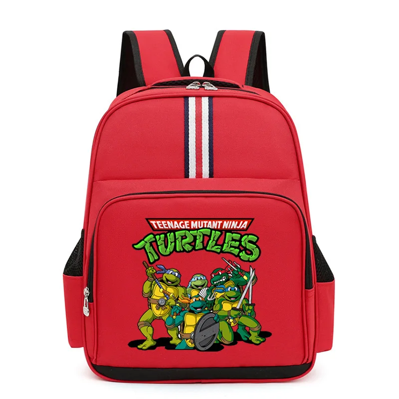 Teenage Ninja Turtle Backpack Anime Cartoon Print Kids Boys Girls Large Capacity Primary School Bag Student Storage Knapsack