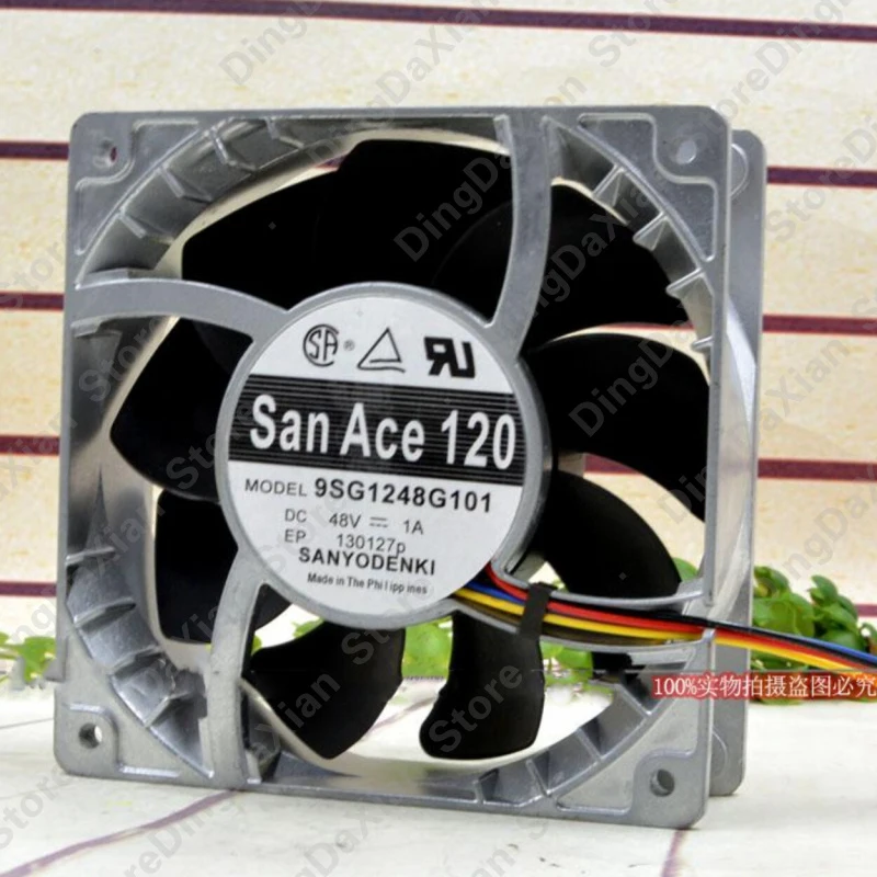 l 1PCS For SANYO 9SG1248P1G01 | 48V | 12CM | IP55 Waterproof Aluminum Violent Fan
