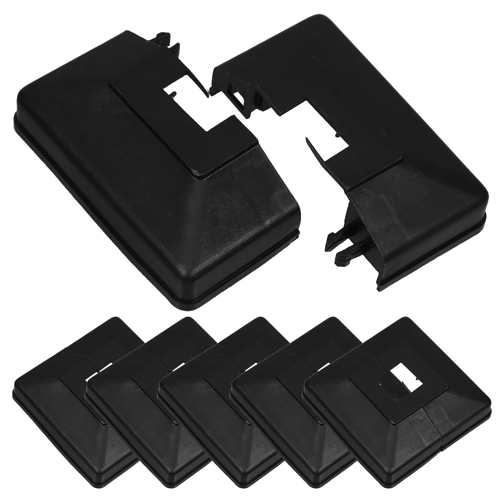 

6Pcs Decorative Plastic Split Post Base Cover Trim Skirt for Fence Post Toppers Decking Posts Porch Wraps Column Base