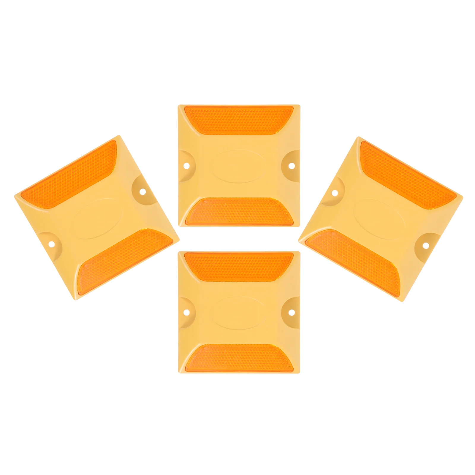 

4Pcs Reflective Road Studs ABS Raised Pavement Driveway Markers High Visibility Road Safety Reflectors Night Emergency Use