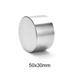 1PC 50x30mm duża gruba okrągły silne magnesy 50mm X 30mm stały tarcza z magnesem neodymowym 50x30mm N35 magnes ziem rzadkich 50*30mm