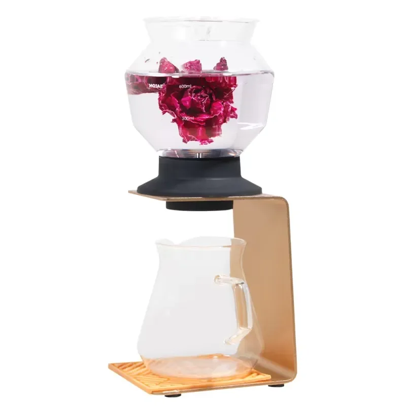 1000ml Japanese Glass Teapot Set Water Tower Pot for Barista Tools Brewing Tea Coffee Server Heat Resistant Glassware