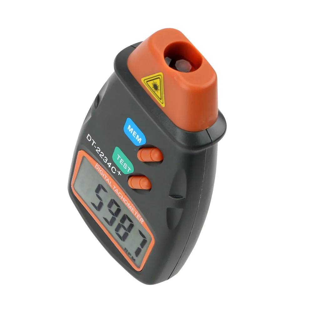 Imagem -06 - Tacômetro Laser Digital Portátil Medidor de Rpm Motor sem Contato Medidor de Velocidade de Torno Revolução Rotação Dt2234c Testador de Velocidade