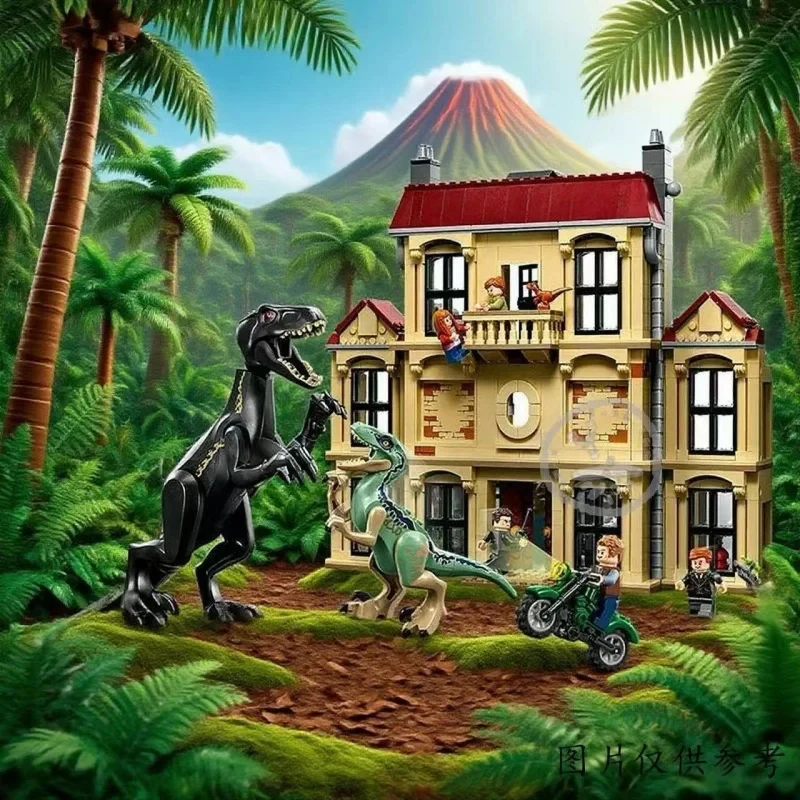 

Dinosaur Park Tyrannical Dragon Attacks The Manor Creative Building Blocks Toy puzzle Assembly for Gifts 75930