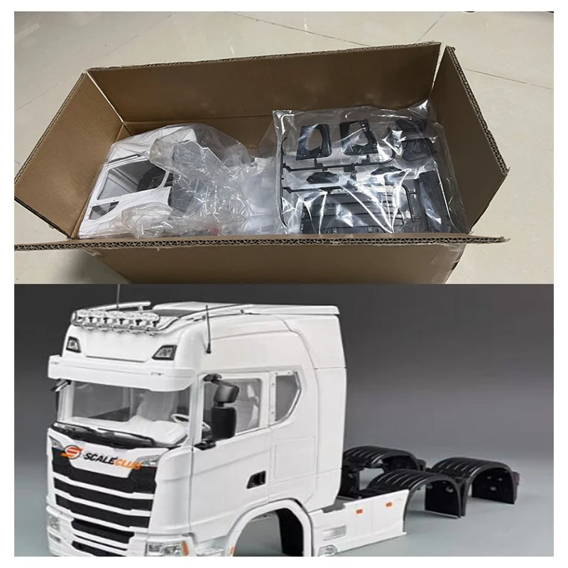 Scaleclub 770S Cab For 1/14 Tamiya RC Cab Opening Doors with Cab Interior Shell Remote Control Trailer Truck Shell Accessories
