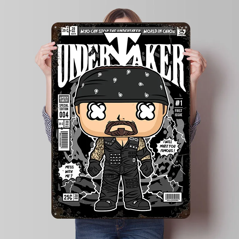 Undertaker Comic Book Printed Poster Customized Wall Art Retro Vintage Metal Tin Signs for Room Bar Accessories Bathroom Decor