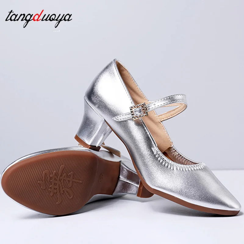 New arrival Brand Modern Dance Shoes Women Girls Dancing Shoes High Heeled Ballroom Latin Dance Shoes For Women 5.5CM Heel