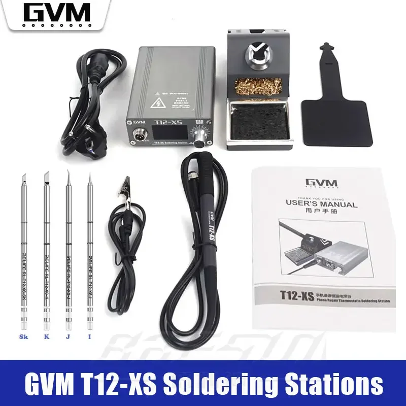 GVM T12-XS Intelligent Welding Table for Mobile Phone Maintenance with Digital Display Thermostatic BGA Rework Soldering Station