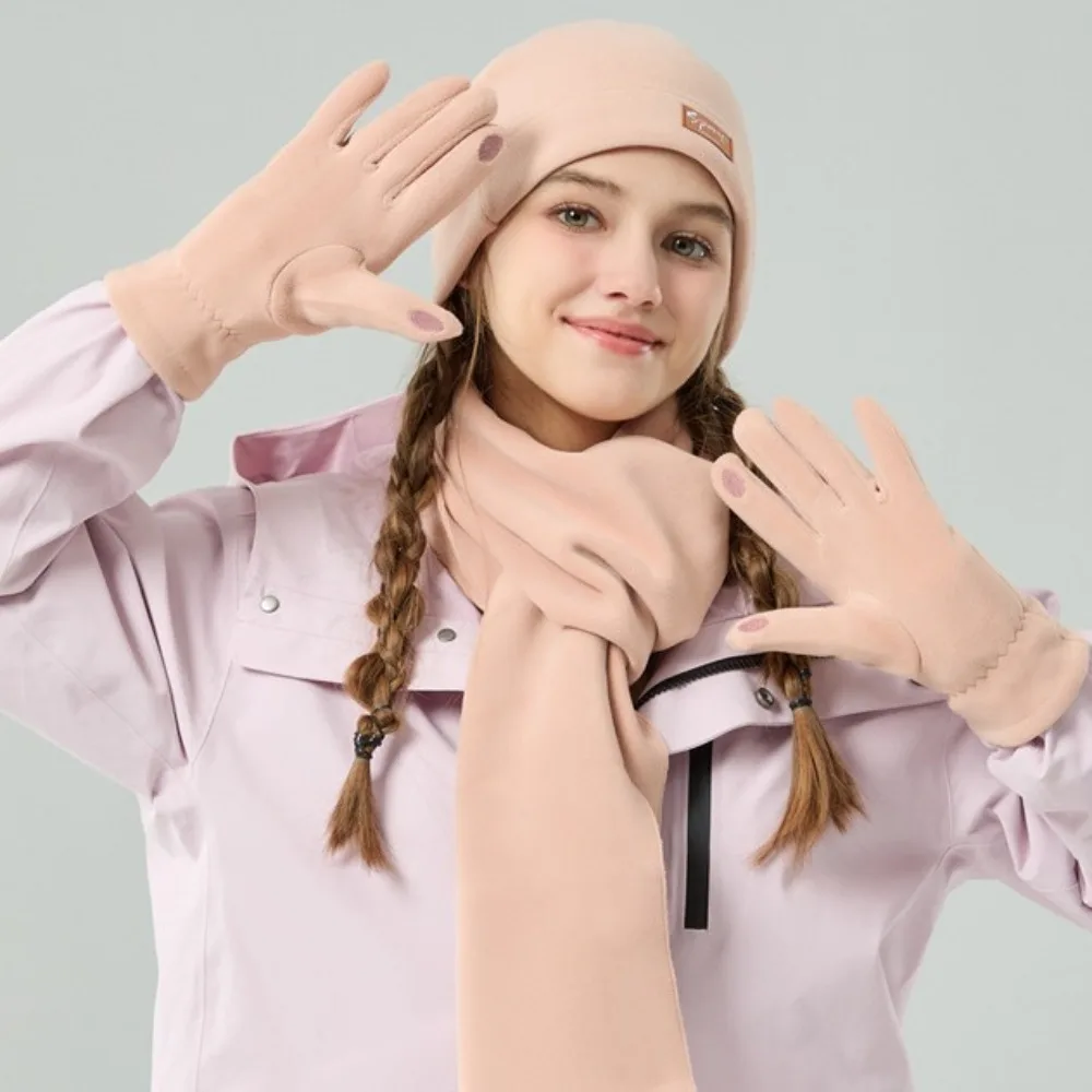 

Neck Warmer Winter Beanie Hats Scarf Gloves Set Cold Proof Windproof Winter Hat Mask Scarf Thicken Ear Protection