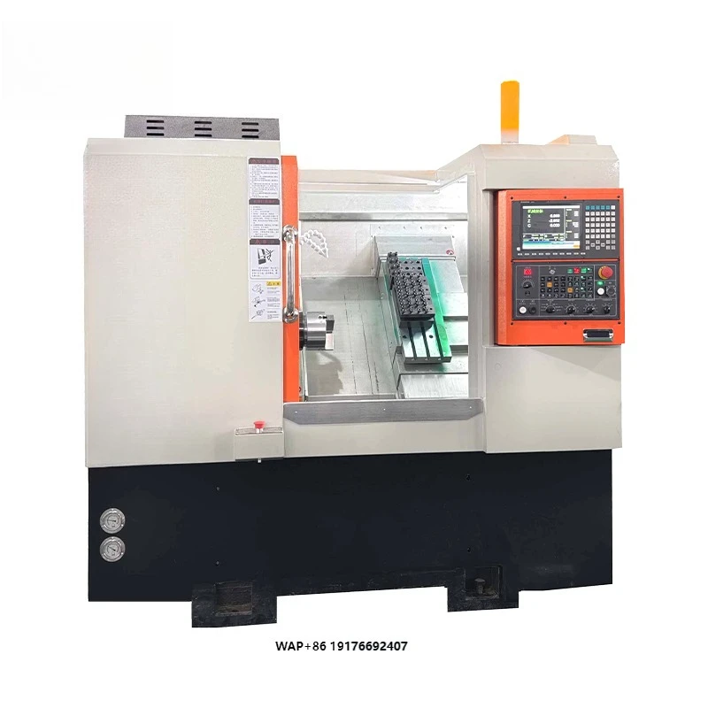 Guangdong Manufacture RuiFeng CK6046 High Precision 3 Axis Horizontal Slant Bed CNC Milling Lathe Machine Medium Duty Syntec CNC