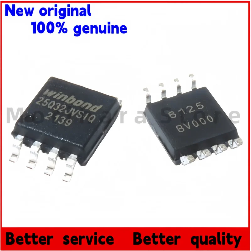 100% nuevo W25Q32JVSIQ W25Q32JWSSIQ W25Q32JVZPIQ W25Q32JVUUIQ W25Q32JWUUIQ W25Q32JWBYIQ carcasa de plástico negro