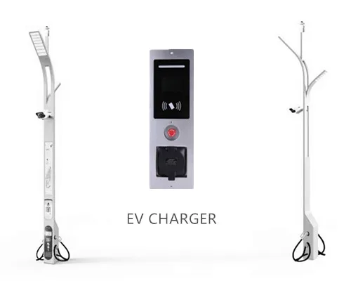 Factory Direct 7KW 32A Smart Street Pile AC EV Charger Street Light Pole EV Charging Station