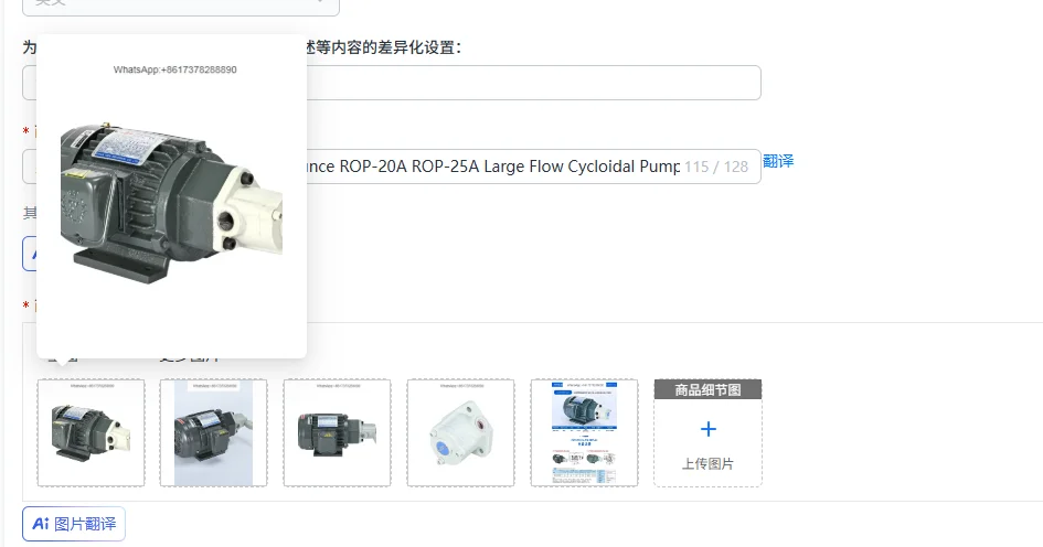 Taiwan Technology Taiwan Qunce ROP-20A ROP-25A Large Flow Cycloidal Pump, Lubricating Oil Pump Factory Direct Sales