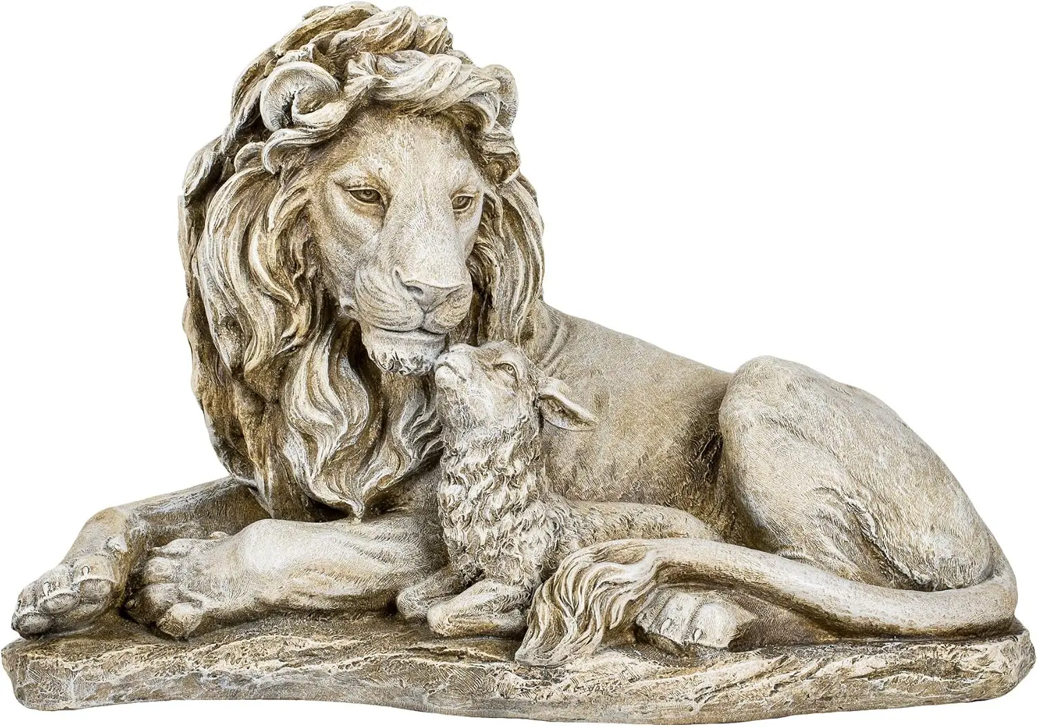 Joseph's Studio Lion and Lamb Garden Statue – 12.5